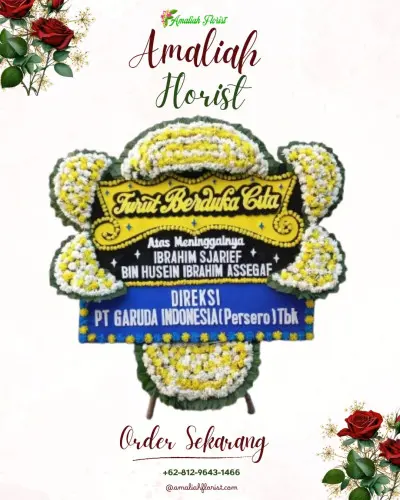 Papan Bunga Duka di Wuwuharjo